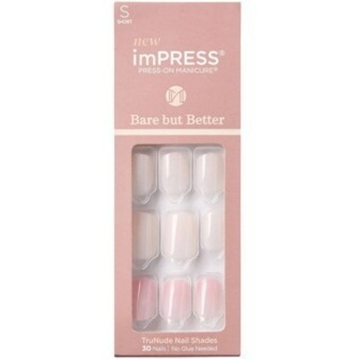 imPRESS Press-On Manicure Bare But Better Press-On Manicure Fake Nails - Effortless Finish - 30ct