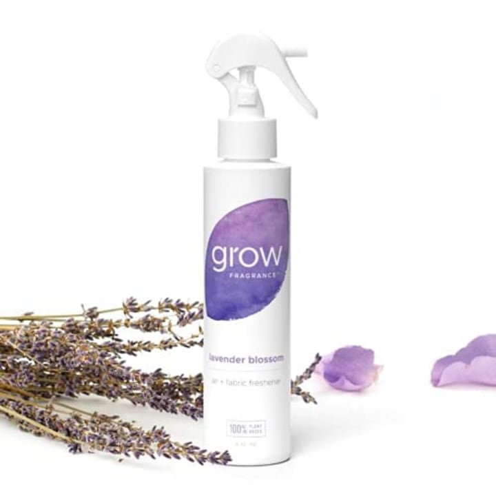 Grow Fragrance - Certified 100% Plant Based Air Freshener + Fabric Freshener Spray, Made With All Natural Essential Oils, Lavender Scent, 5 oz.