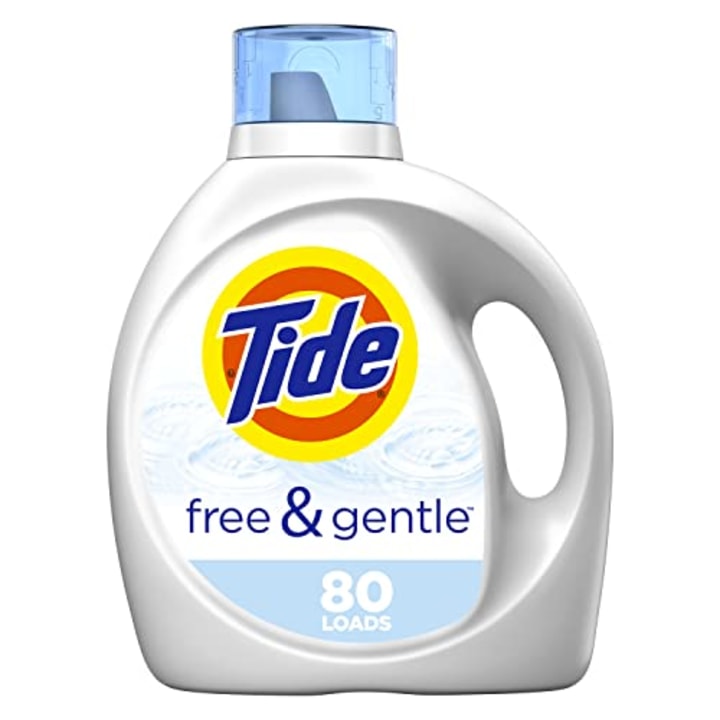 Tide Free &amp; Gentle Laundry Detergent Liquid Soap, 80 Loads, 115 Fl Oz