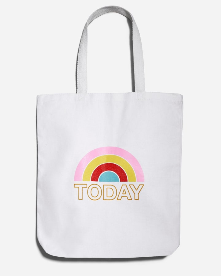 Shop The Scenes TODAY Rainbow Logo Canvas Tote Bag