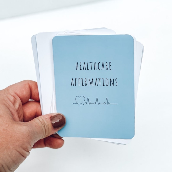 Healthcare Workers Affirmation Cards Set. Great for nurse gift, doctor gift, cna gifts, or medical student gift!