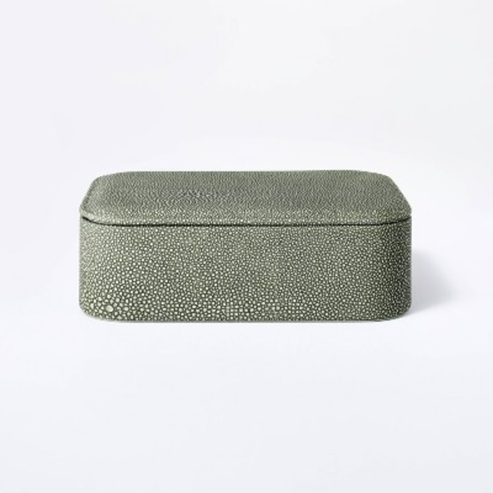 Small Rounded Faux Shagreen Box with Removable Lid - Threshold(TM) designed with Studio McGee