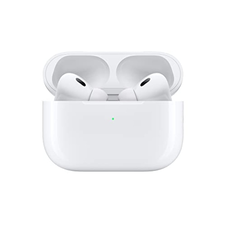 Apple AirPods Pro (2nd Generation) Wireless Earbuds, Up to 2X More Active Noise Cancelling, Adaptive Transparency, Personalized Spatial Audio, MagSafe Charging Case, Bluetooth Headphones for iPhone