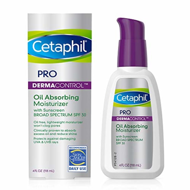 CETAPHIL DERMACONTROL Oil Absorbing Moisturizer with SPF 30 , For Sensitive, Oily Skin , 4 fl oz , Absorbs Oil, Reduces Shine, Hydrates, Protects , No Added Fragrance , Dermatologist Recommended Brand