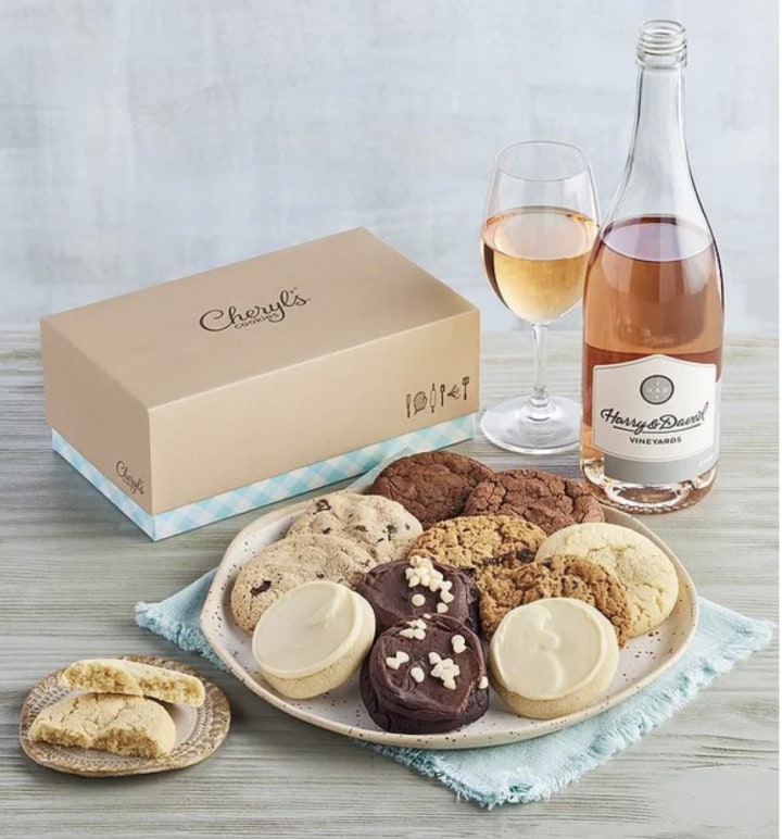 Rosé and Cookies Gift Set
