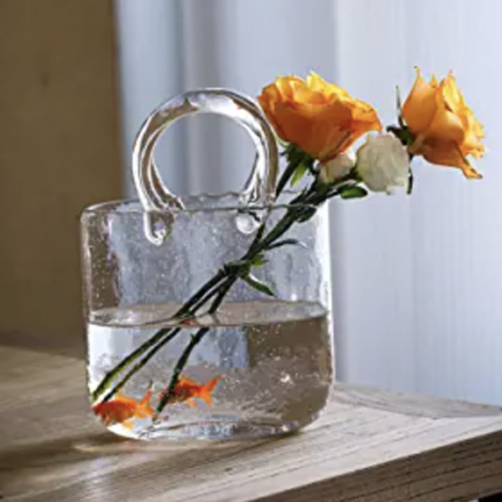 Clear Purse Glass Vase