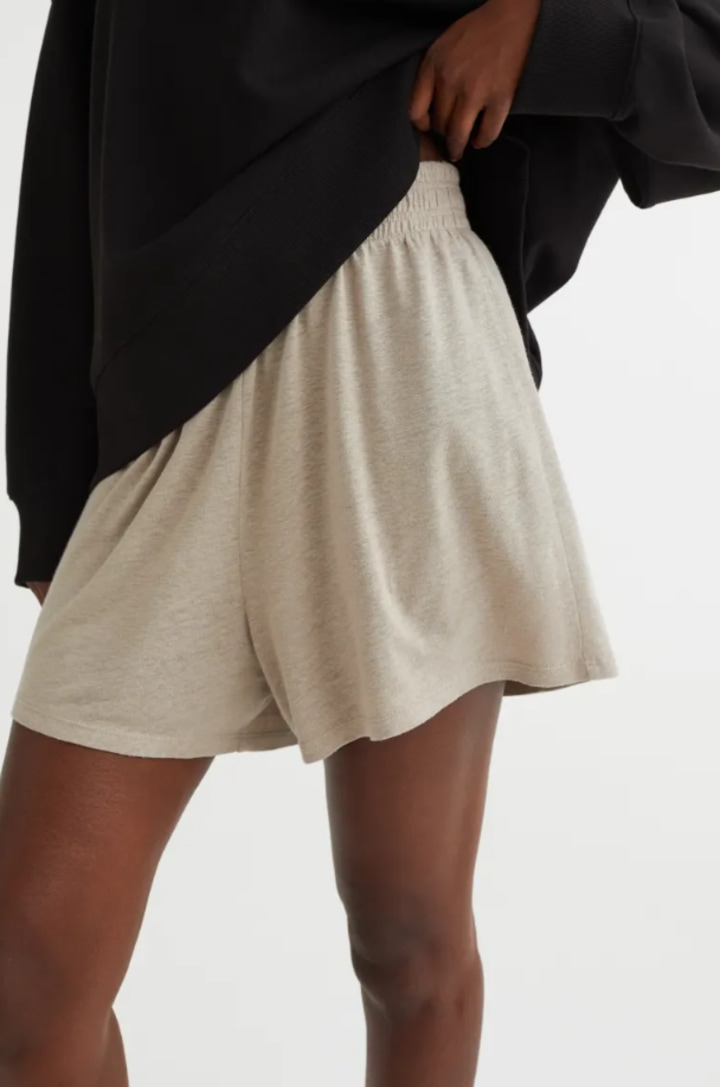 Linen-Blend Shorts