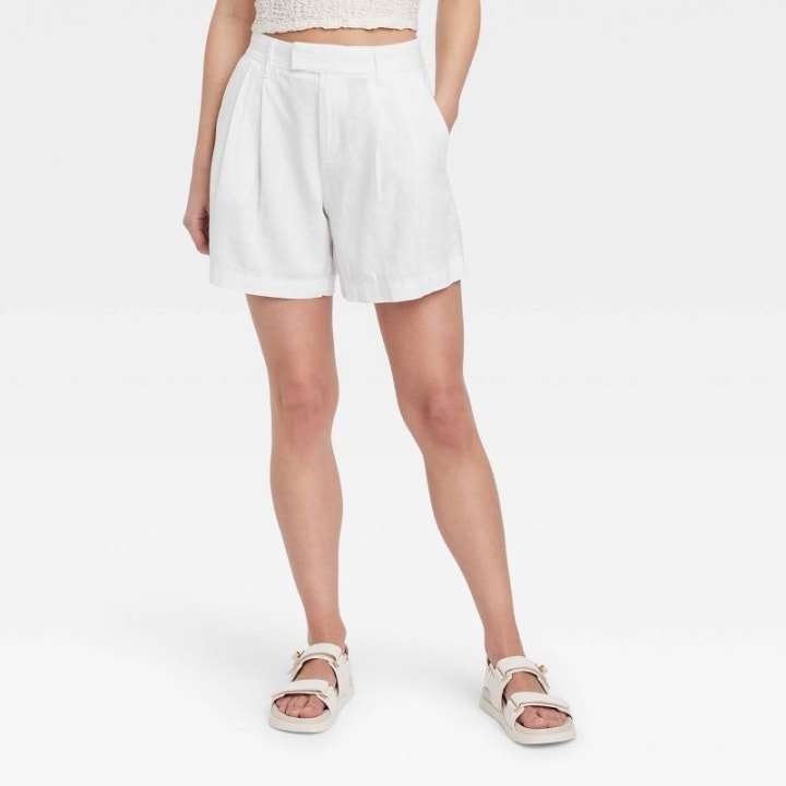 A New Day High-Rise Tailored Linen Shorts