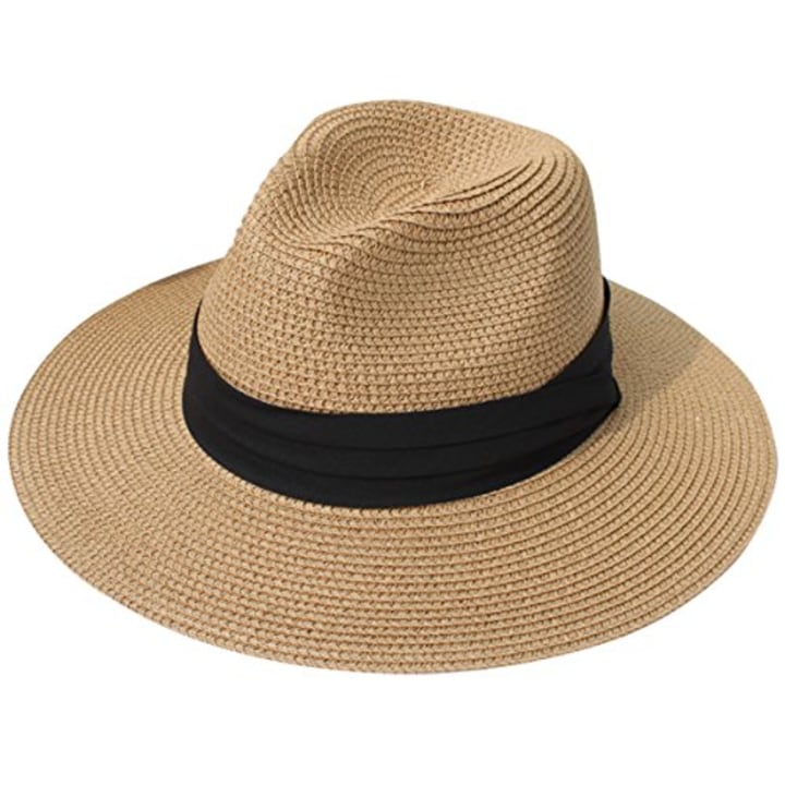 Wide Brim Straw Panama Roll Up Hat