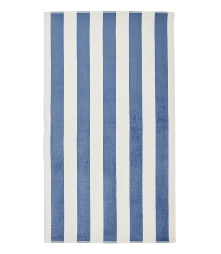 Pottery Barn Chambray Classic Awning Striped Beach Towel