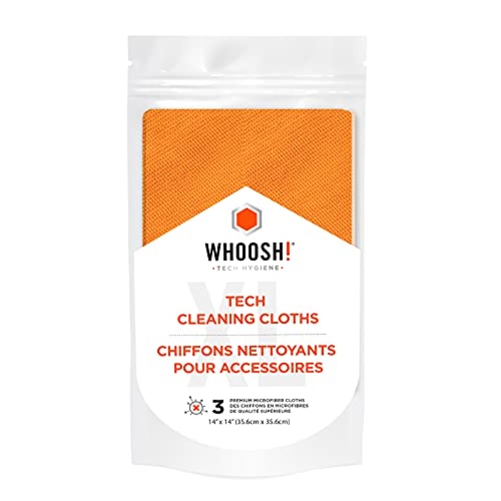 WHOOSH! Screen Cleaning Microfiber Cloths Set Best for Smartphones, iPads, Eyeglasses, Kindle, LED, LCD &amp; TVs - 6&quot;x6&quot; 4 Pack