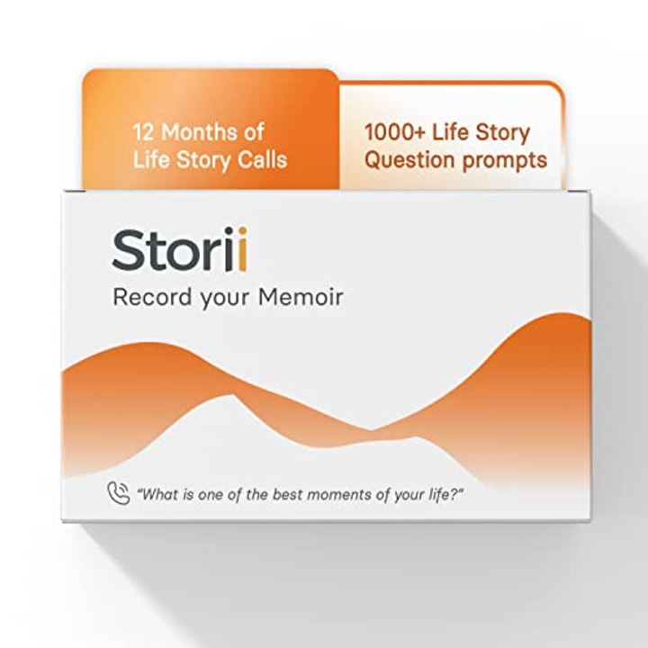 Storii - Record Your Memoir: Gift Box - 12 Months of Life Story Phone Service - Automatic Transcription - Guided Voice Journal and Memory Keepsake