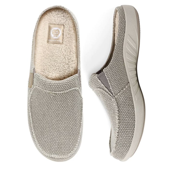 Canvas House Slippers with Arch Support