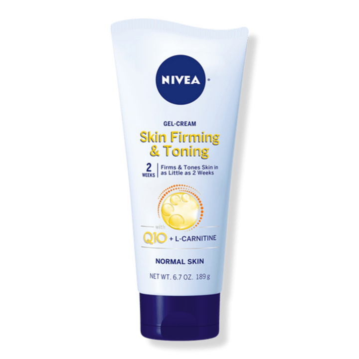 NIVEA Skin Firming and Toning Body Gel Cream with Q10, Firming Body Cream, Moisturizing Skin Cream, 6.7 Oz Tube