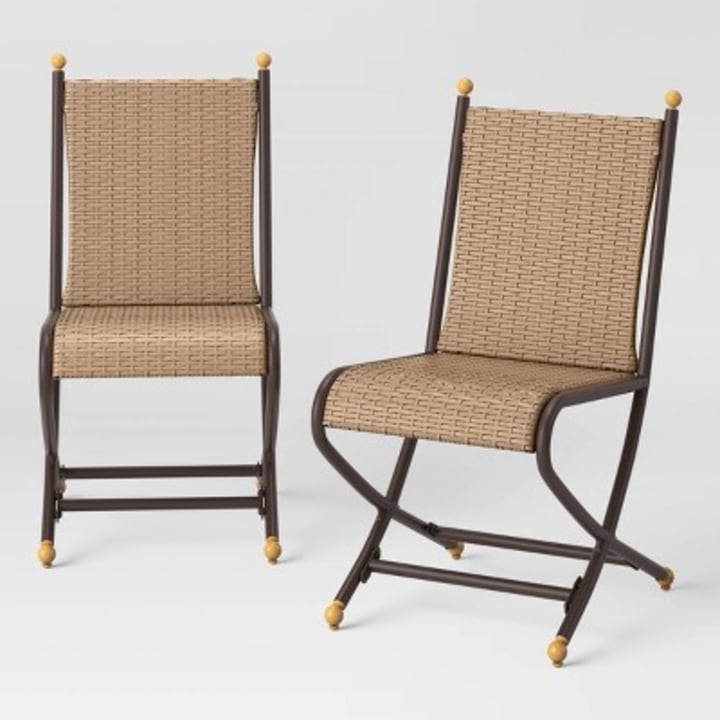Opalhouse Patio Dining Chairs - Brown/Gold