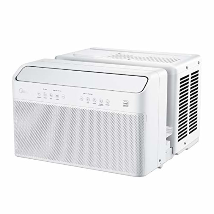Midea 8,000 BTU U-Shaped Smart Inverter Window Air Conditioner-Cools up to 350 Sq. Ft., Ultra Quiet with Open Window Flexibility, Works with Alexa/Google Assistant, 35% Energy Savings, Remote Control
