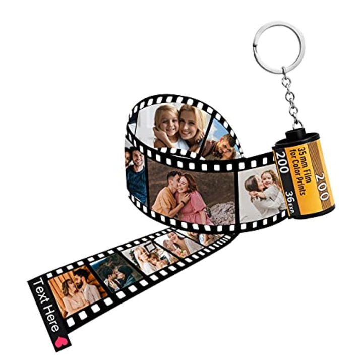 Personalized Camera Film Roll Keychain with Pictures Custom Film Roll Keychain for Birthday Father&#039;s Day Mother&#039;s Day