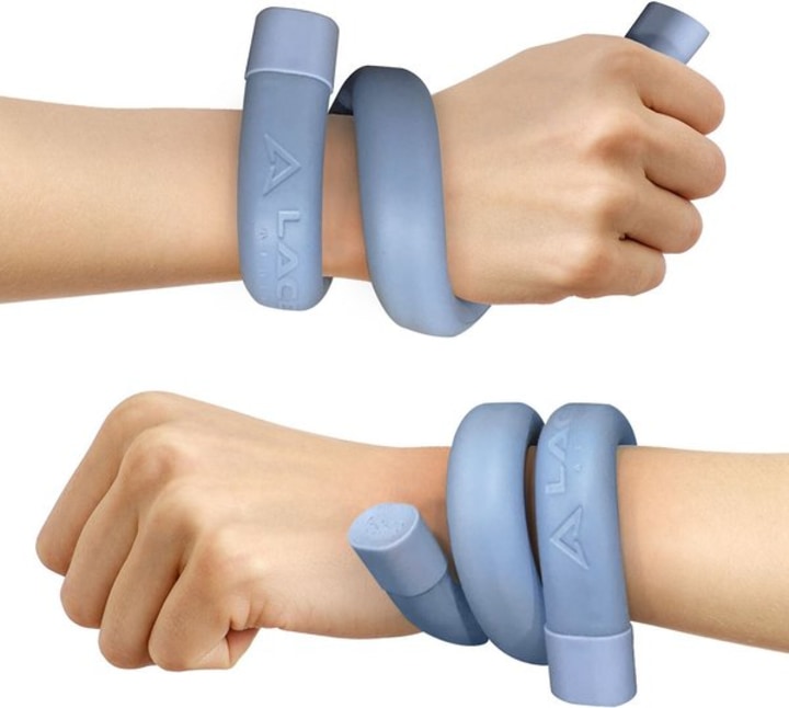 LaceUp Fitness Wearable Wrist Weights | Adjustable Wrist &amp; Ankle Weights Set for Yoga, Dance, Barre, Pilates, Cardio, Aerobics, or Walking (Blue, Pack of 2)