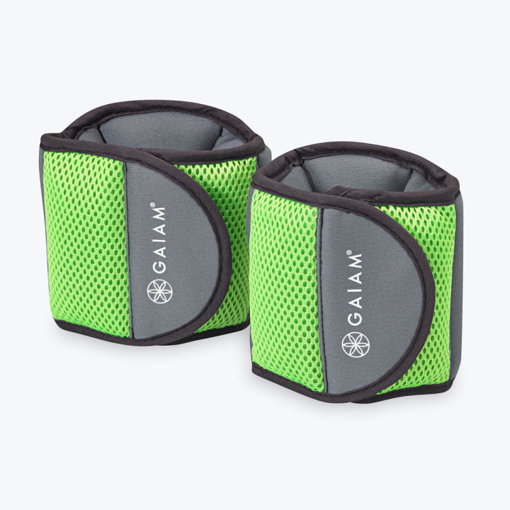 Gaiam Ankle Weights Strength Training Weight Sets For Women &amp; Men With Adjustable Straps - Walking, Running, Pilates, Yoga, Dance, Aerobics, Cardio Exercises (5Lb Set - Two 2.5Lb Weights)