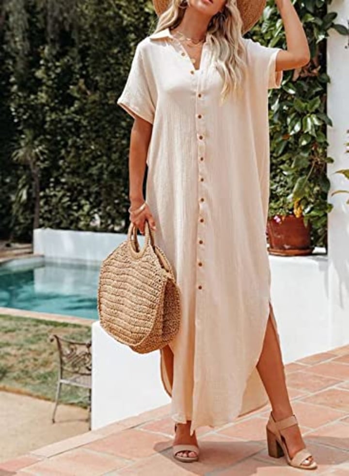Dokotoo Button Down Swimsuit Cover Up