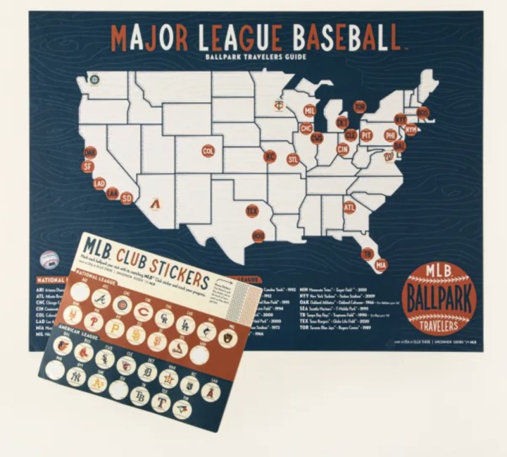 Ballpark Traveler's Map