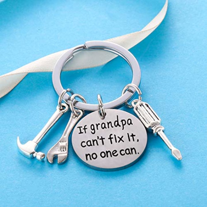 &quot;If Grandpa Can&#039;t Fix It, No One Can&quot; Keychain