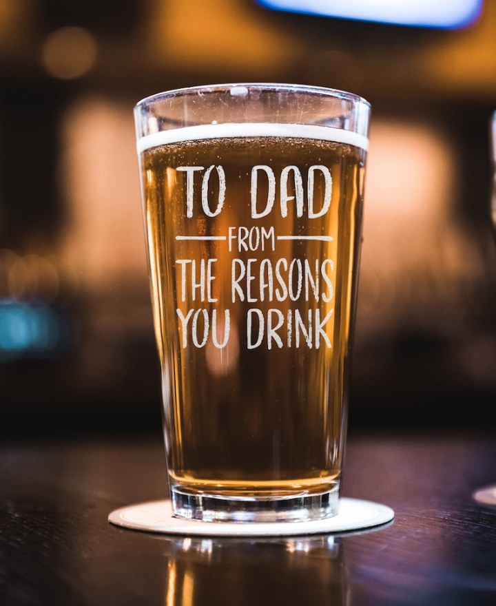 To Dad From the Reasons You Drink Beer Pint Funny Gift for Dad