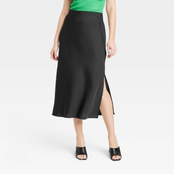 Women&#039;s Midi A-Line Slip Skirt - A New Day(TM)