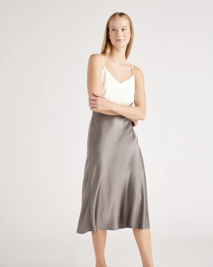 100% Washable Silk Skirt