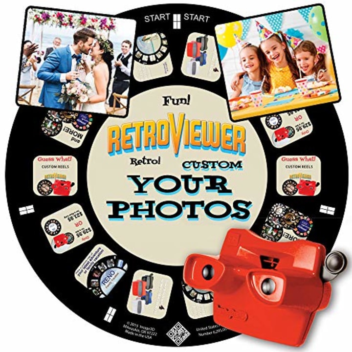 Image3D Custom Viewfinder Reel Plus Red RetroViewer - Viewfinder for Kids, &amp; Adults, Classic Toys, Slide Viewer, Discovery Toys, Retro Toys, Vintage Toys, May Work in Old Viewfinder Toys with Reels