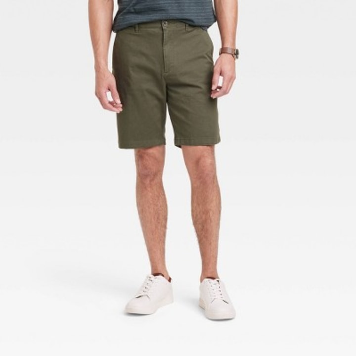 Men&#039;s Every Wear 9&quot; Slim Fit Flat Front Chino Shorts - Goodfellow &amp; Co