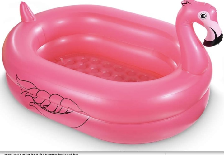 Flamingo Swimming Pool with Inflatable Soft Floor