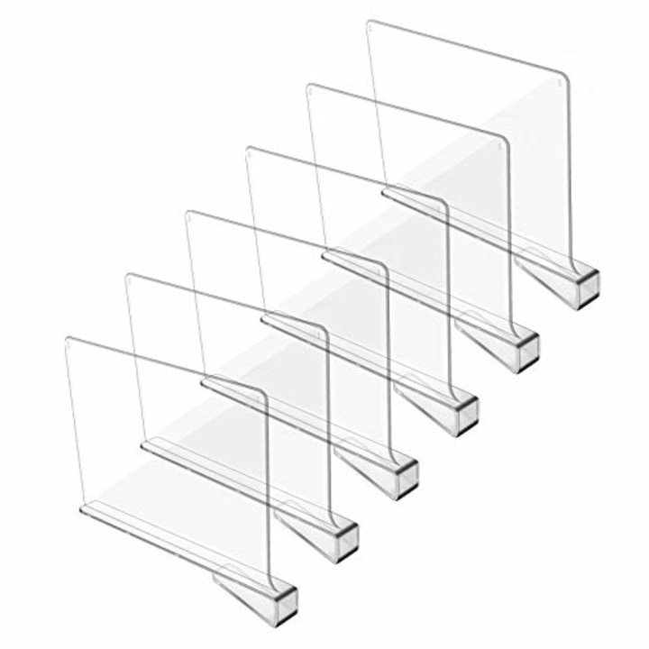 Hmdivor Clear Acrylic Shelf Divider