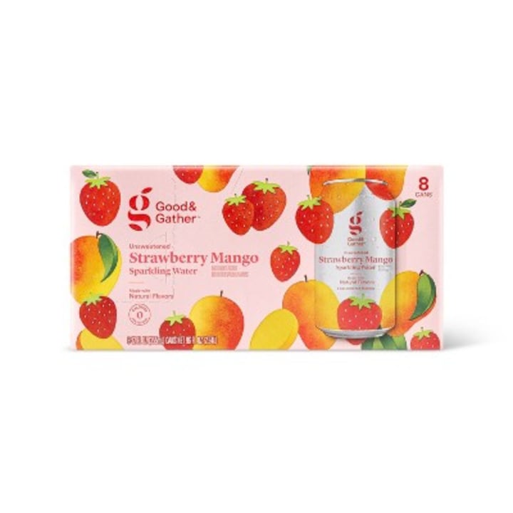 Strawberry Mango Sparkling Water (Set of 8 Cans)