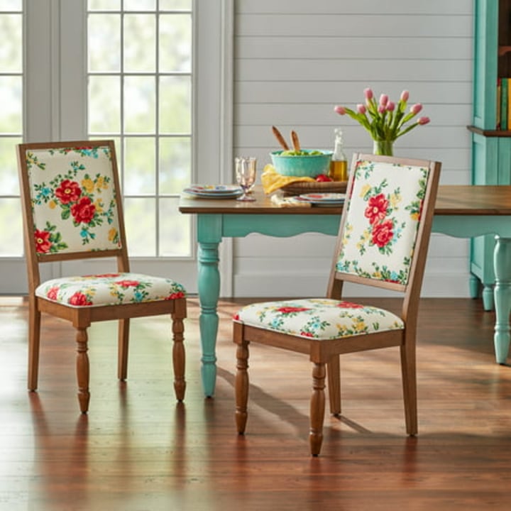 The Pioneer Woman Vintage Floral Dining Chairs, Set of 2