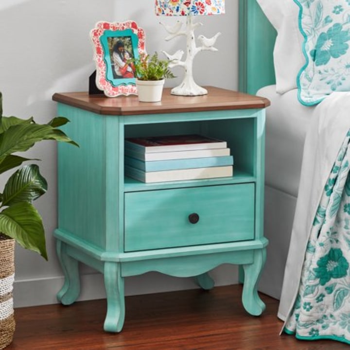 The Pioneer Woman Nightstand with Drawer, Teal