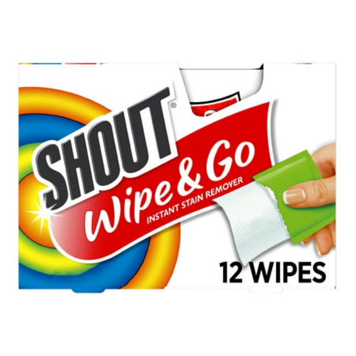 Shout Wipe &amp; Go, Instant Stain Remover, 12 Wipes