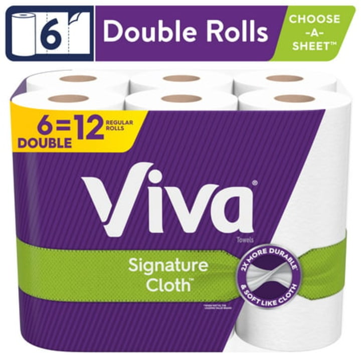 Viva Signature Cloth Paper Towels, 6 Double Rolls (94 Sheets per Roll)