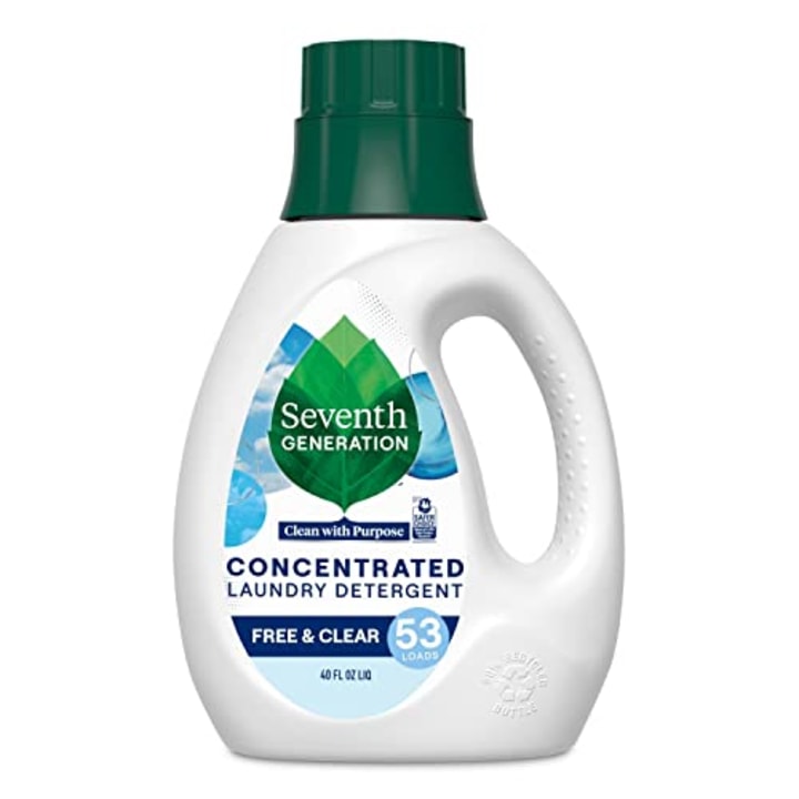 Seventh Generation Concentrated Laundry Detergent Liquid Free &amp; Clear Fragrance Free 40 oz