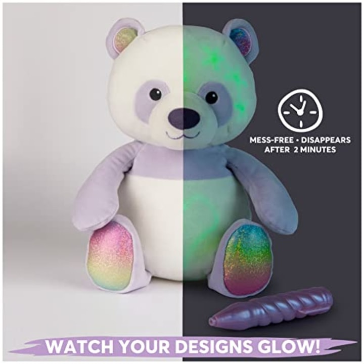 GUND Magic Draw and Glow Panda, Glow-in-The-Dark Activity Plush, Panda Stuffed Animal Toy with LED Pen, 11"