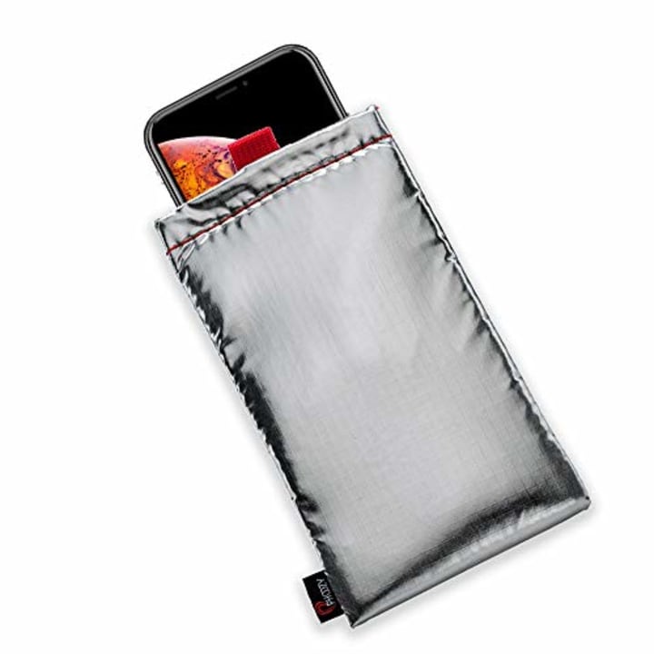 PHOOZY Apollo Series Thermal Phone Case - Insulated, Ultra-Slim Pouch Protects Your Phone from Overheating in The Sun &amp; Extends Battery Life. Floats in Water. AS SEEN ON Shark Tank - Silver - Medium