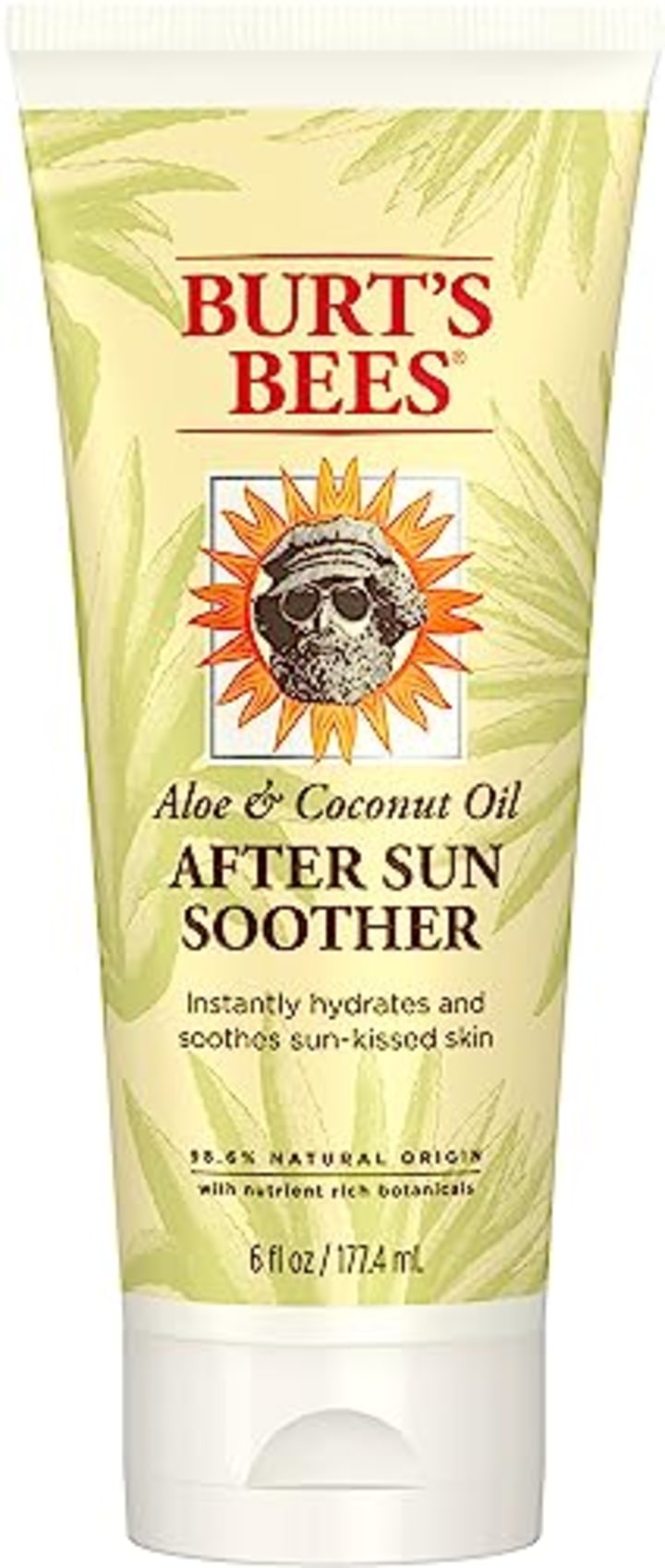 Burt&#039;s Bees After Sun Lotion with Hydrating Aloe Vera &amp; Coconut Oil - Summer Essentials, Sunburn Relief, Natural After Sun Soother, 6 oz