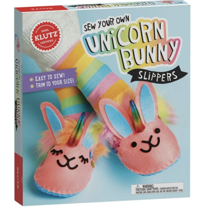 Klutz Sew-Your-Own Unicorn Bunny Slippers