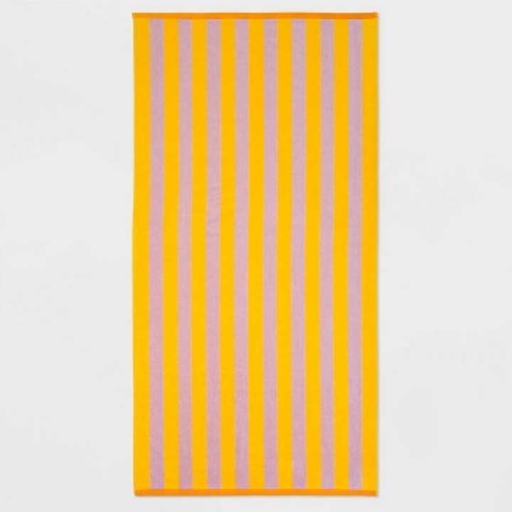 WOW Reversible Beach Towel Cream/Orange/Yellow - Sun Squad(TM)