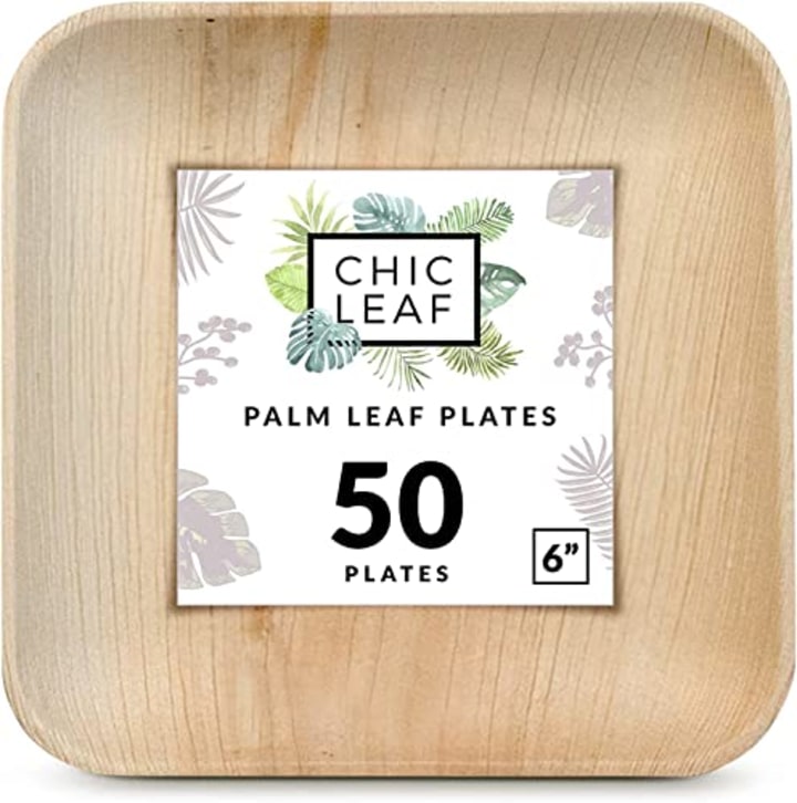 Chic Leaf Palm Leaf Disposable Plates