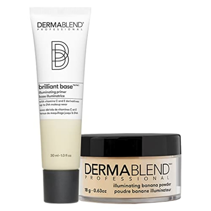 Dermablend Brilliant Base Illuminating Primer Face Makeup, Formulated with Niacinamide, Shea Butter, and Glycerin, Enriched with Vitamin C and E Derivatives, Provides Long Lasting Radiance, 1 Fl Oz