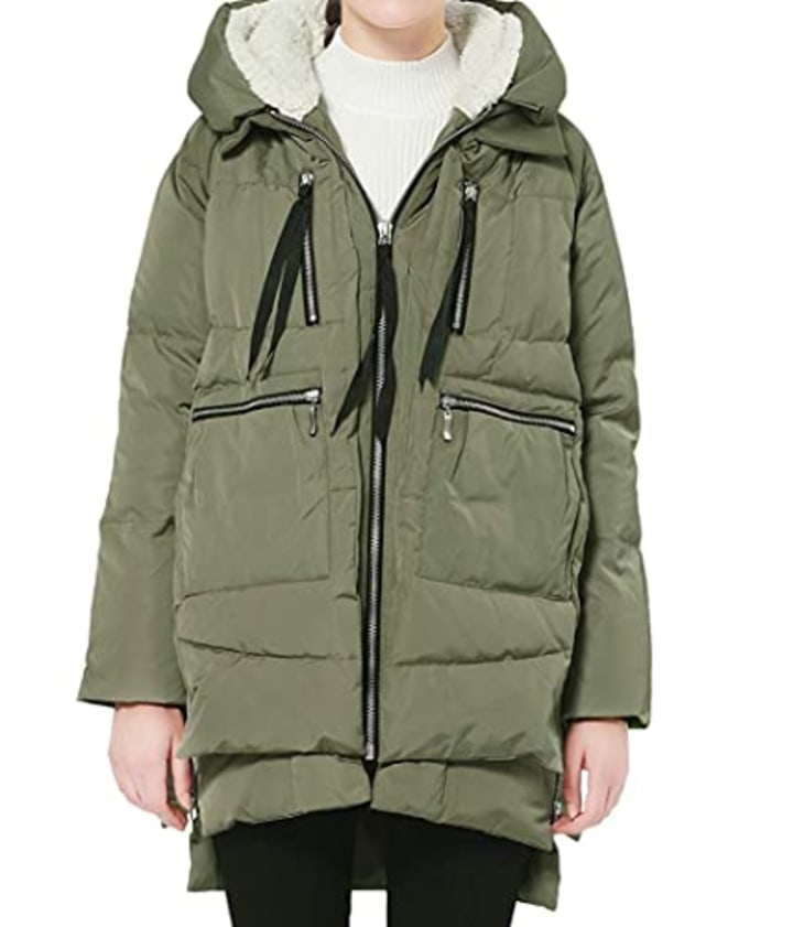 Orolay Women&#039;s Thickened Down Jacket Green S