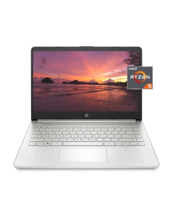 HP 14 Laptop, AMD Ryzen 5 5500U, 8 GB RAM, 256 GB SSD Storage, 14-inch Full HD Display, Windows 11 Home, Thin &amp; Portable, Micro-edge &amp; Anti-glare Screen, Long Battery Life (14-fq1025nr, 2021)