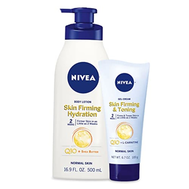 NIVEA Skin Firming Variety Pack with 16.9 Fl Oz Body Lotion and 6.7 Oz Gel-Cream