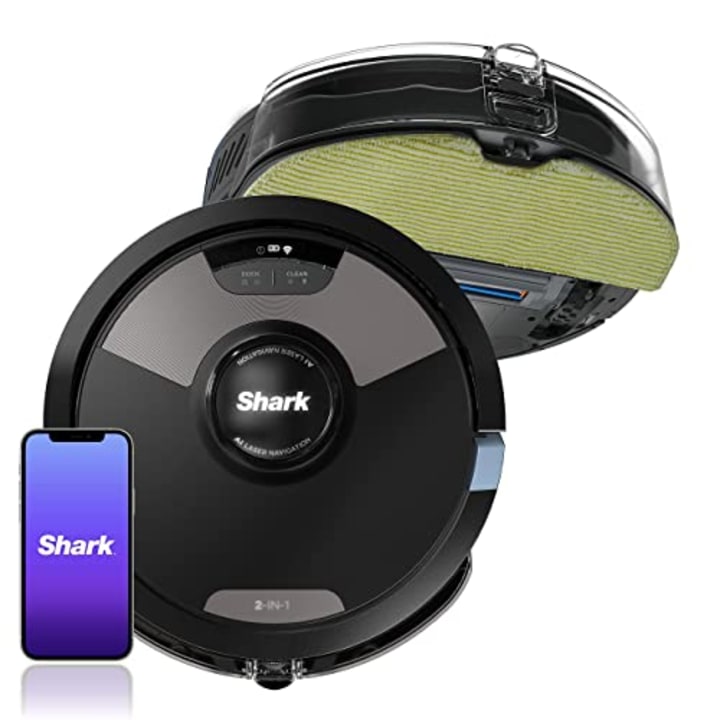 SHARK RV2620WD AI Ultra Robot Vacuum and Mop with Matrix Clean Navigation, CleanEdge Technology, Perfect for Pet Hair, Compatible with Alexa, Black/Mocha